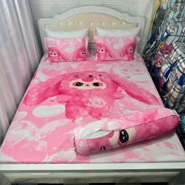 Bộ Ga Thun Mẫu Babythree Hồng